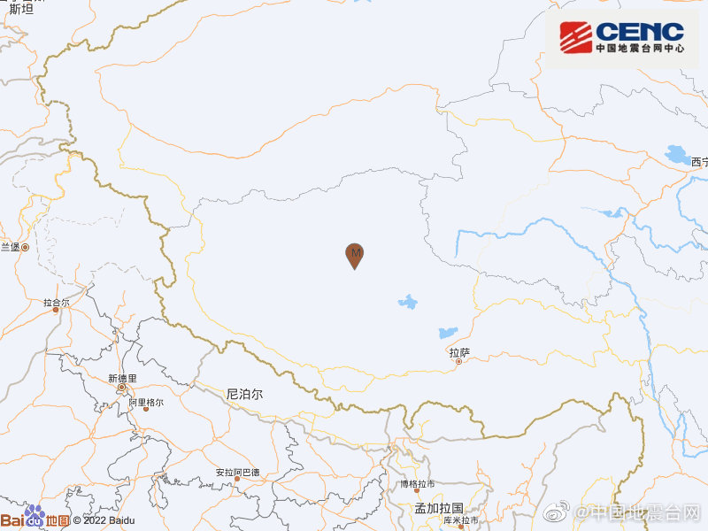 西藏那曲市尼玛县发生4.9级地震 震源深度10千米